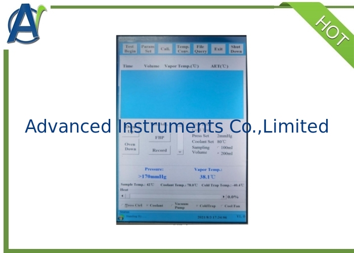ASTM D1160 Digital Vacuum Distillation Analyzer for Petroleum Products